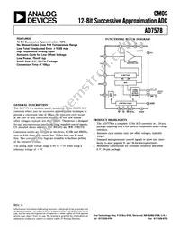 AD7578KN Datasheet Cover