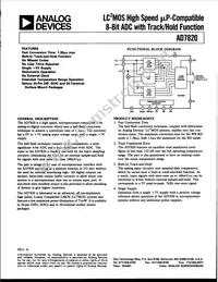 AD7820KPZ-REEL Datasheet Cover