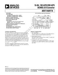 AD977BRRL Datasheet Cover