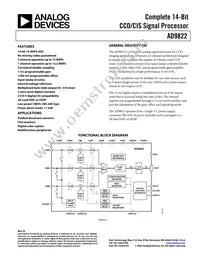 AD9822JRSZRL Datasheet Cover