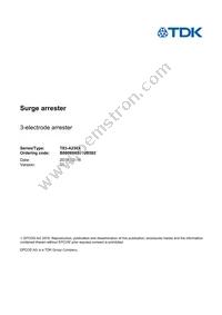 B88069X8910B502 Datasheet Cover