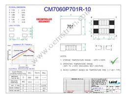 CM7060P701R-10 Datasheet Cover
