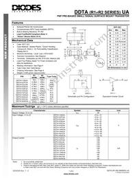 DDTA123JUA-7 Datasheet Cover