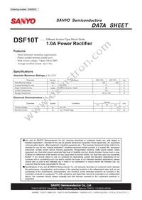 DSF10TC-BT Datasheet Cover