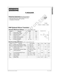 FJNS4206RTA Datasheet Cover