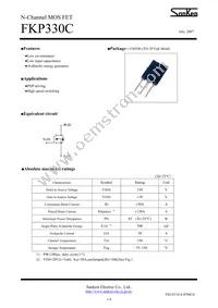 FKP330C Datasheet Cover