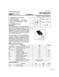 IRFI9520N Datasheet Cover