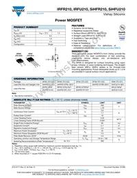 IRFR210TRR Datasheet Cover