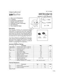 IRFR5410TRR Datasheet Cover