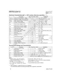 IRFR5410TRR Datasheet Page 2