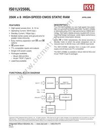 IS61LV2568L-10T Datasheet Cover