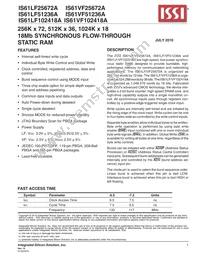 IS61VF51236A-7.5B3I Datasheet Cover