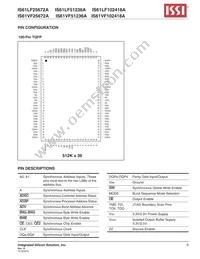 IS61VF51236A-7.5B3I Datasheet Page 9