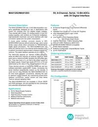 MAX1203BEAP Datasheet Cover