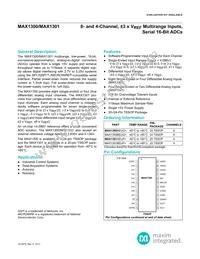 MAX1301BEUP+T Datasheet Cover