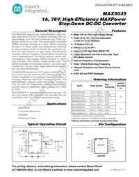 MAX5035EASA/V+T Datasheet Cover