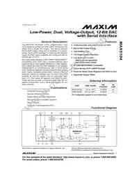 MAX5104CEE+TG002 Datasheet Cover