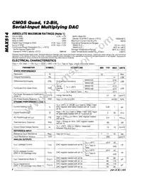 MAX514AEWI+ Datasheet Page 2