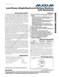 MAX6428EIUR+ Datasheet Cover