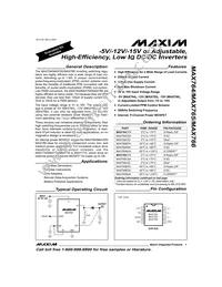 MAX765CSA Datasheet Cover