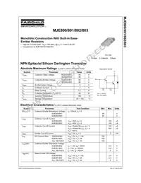 MJE802STU Datasheet Cover