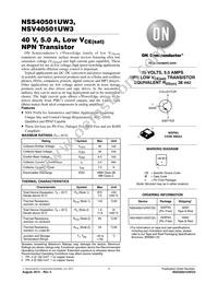 NSV40501UW3T2G Datasheet Cover