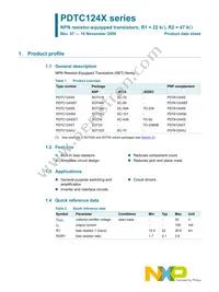 PDTC124XS Datasheet Page 2