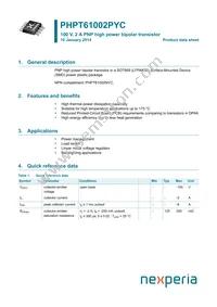 PHPT61002PYCX Datasheet Cover