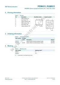 PUMH11F Datasheet Page 3