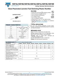 RGP10M-M3/54 Datasheet Cover