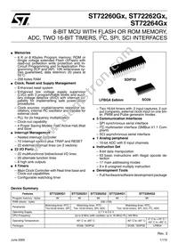 ST72F264G1B5 Datasheet Cover