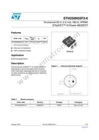 STH250N55F3-6 Datasheet Cover