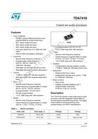 TDA7418TR Datasheet Cover