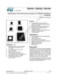 TSU101ICT Datasheet Cover