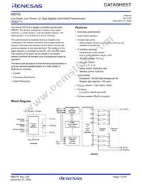 X9315WST2 Datasheet Cover