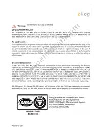 Z8F6422AR020SC2104 Datasheet Page 2