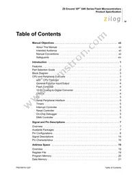 Z8F6422AR020SC2104 Datasheet Page 4