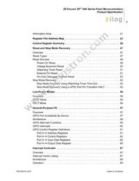 Z8F6422AR020SC2104 Datasheet Page 5