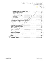 Z8F6422AR020SC2104 Datasheet Page 11