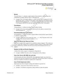 Z8F6422AR020SC2104 Datasheet Page 13