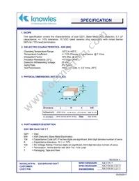 0201BW104K100YT Datasheet Cover