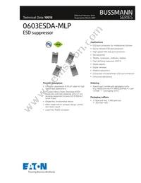 0603ESDA-MLP7 Datasheet Cover