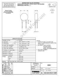 0838-040-X5U0-102M Datasheet Cover