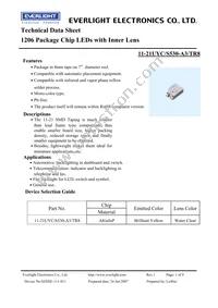 11-21UYC/S530-A3/TR8 Datasheet Cover