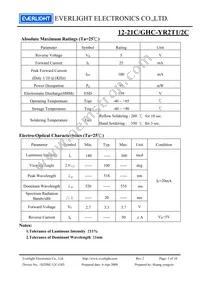 12-21C/GHC-YR2T1/2C Datasheet Page 3