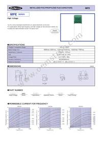 121MPE153J Datasheet Cover