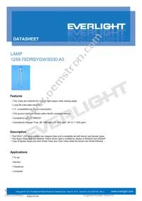 1259-7SDRSYGW/S530-A3 Datasheet Cover