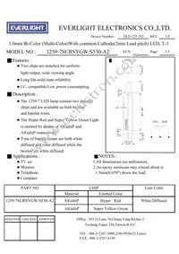 1259-7SURSYGW/S530-A2 Datasheet Cover