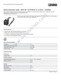 1400694 Datasheet Cover