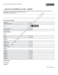 1400801 Datasheet Cover